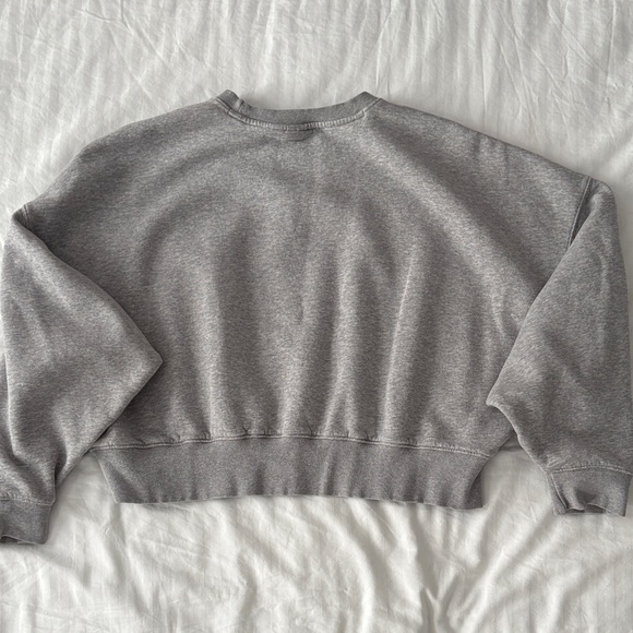 Adidas Heather Gray Cropped Pullover - Picture 5 of 5